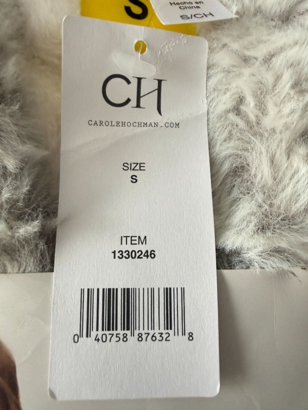 NWT Carole Hochman Plush Wrap Robe Luxuriously Soft Faux Fur Ivory Small Pockets - Picture 4 of 7